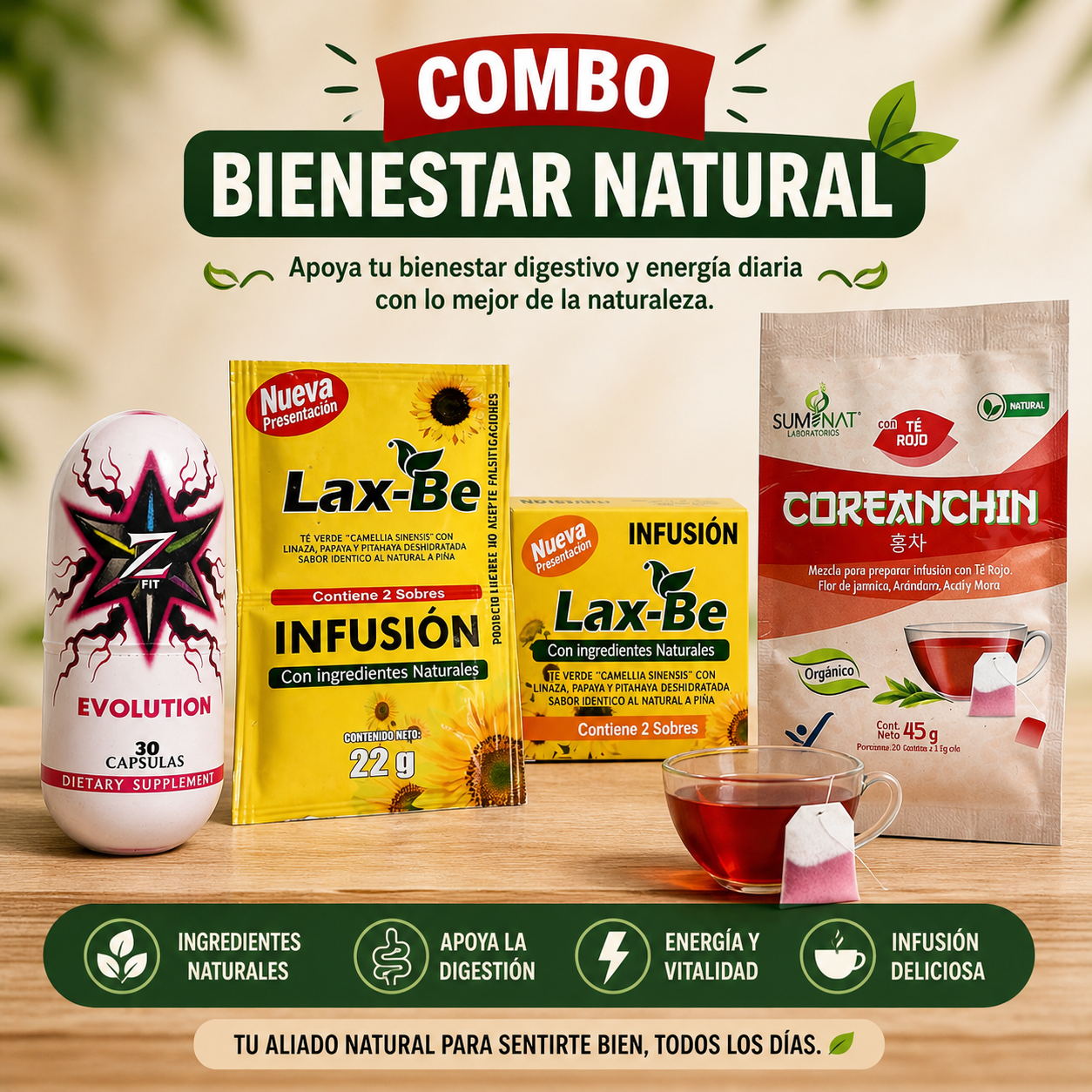 Z EVOLUTION + TE ROJO + PURGANTE LAX-BE
